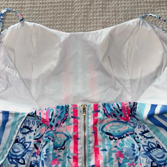 Lilly Pulitzer Blue and Pink Paisley Mini Dress - Picture 8 of 9